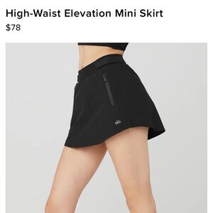 NWT Alo High Waist Elevation Mini Skirt